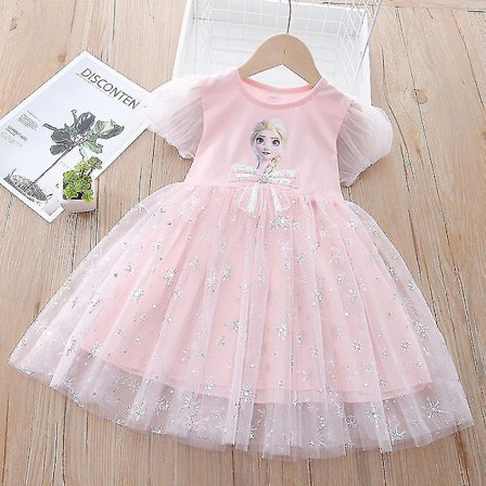 3-7 år Barn Jenter Frosne Elsa Princess Dress Gaver