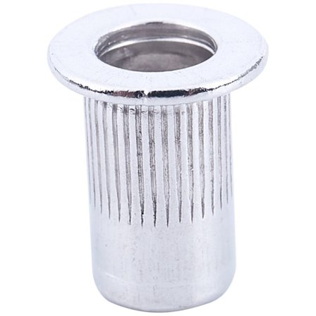 100 st Cylindriska Muttrar Vertikala Ränder Aluminium Nitar