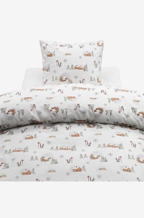 Borganäs of Sweden - Pussilakanasetti Vinterdala - Vihreä - Pussilakanasetit - 150X210 - - Homeroom