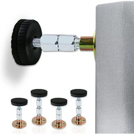 Sengegavlstop, 4 stk. Justerbart sengestel anti-rysteværktøj med skrue Sofavæg afstandsstykke Sengegavl stabilisator til sengegavle, skabe, løse