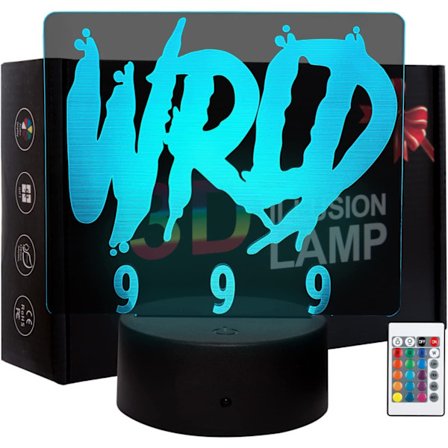 3D Nattlampa Hip Hop Kreativ Illusion Lampa Färgförändring