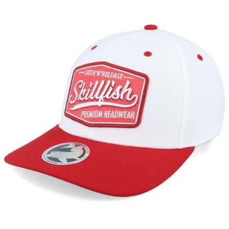 Skillfish - Vit adjustable Keps - Premium Fishing 514 Combination White/Red Adjustable @ Hatstore