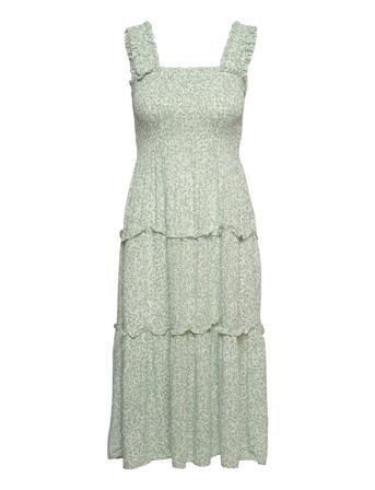 Vmjenny Sl Smock Calf Dress Wvn Ga Green Vero Moda