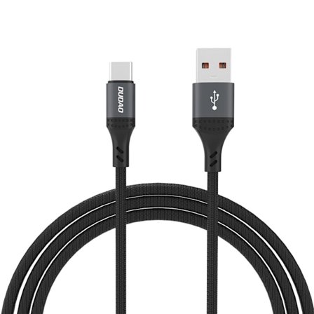 Dudao USB-A - USB-C 5A Kabel 1.2m Braided - Svart