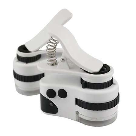 Telefonmikroskoplinse med klemme Clip-On Mobiltelefon Forstørrelsesglas Mikroskop 50X Zoom til at se film og læse nyheder 1 sæt