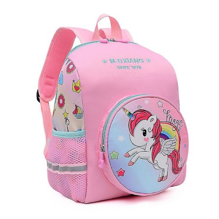 Lasten piirretty reppu reppu päiväkoti koululaukku reput lahjat moniväri valinnainen(Yksisarvinen)