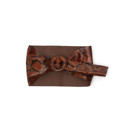 The Attico, wide snakeskin-effect belt Brązowy, Kobieta, Rozmiar: ONE Size