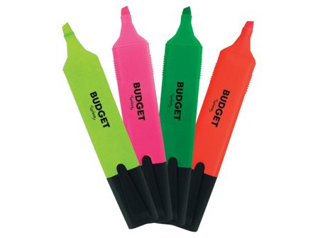 LYRECO BUDGET Överstrykningspenna 4/fp - Lyreco - Kontorsmaterial - Pennor - Överstrykningspennor