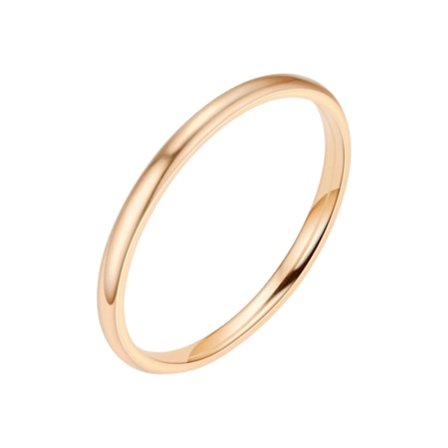 Elegant finger ring med slät yta, minimalistisk, enkel stil, tunn staplingsring för födelsedag