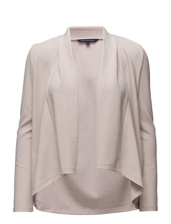 Josie Jersey Drape Front Jckt Strikkegenser Cardigan Beige French Connection