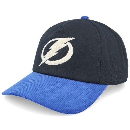 American Needle - NHL Svart adjustable Keps - Tampa Bay Lightning Burnett Black/Blue Corduroy A-frame Adjustable @ Hatstore