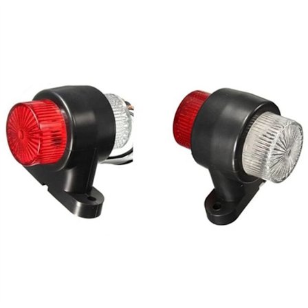 24V 12V lastebil sidemarkeringslys, tilhenger tilhenger, bakre sett, 2 stk