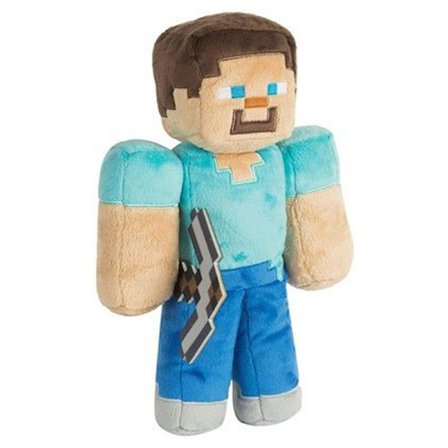 DB Minecraft Plysjdukke Myk Kreativ Gave Kosedyr Steve-dukke med hakke