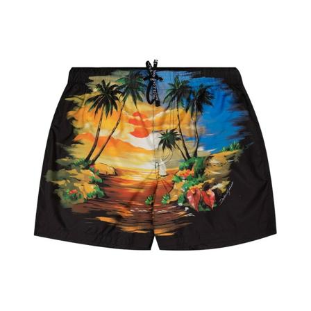 Dolce & Gabbana, Beachwear Zwart, unisex, Maat:L