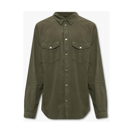 Zadig & Voltaire Thibaut cotton shirt Grøn, Herre Skjorter