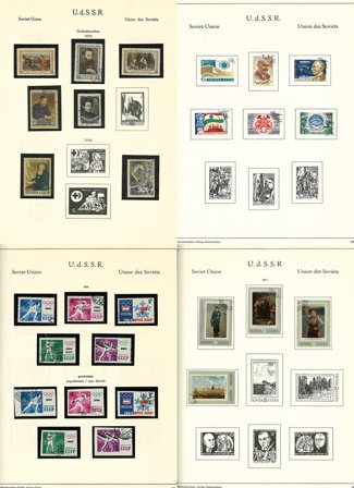 Rusland til 1975 - Samling i 3 frimärksalbum - Stemplet