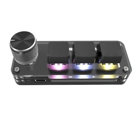 3 Taster Knapp RGB Gaming Tastatur Programmeringspanel Mini Mekanisk Tastatur Egendefinert Tastatur Makro K