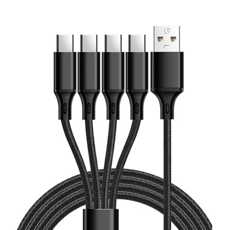 4-i-1 hurtigladekabel 3A USB-kabel USB til Type C telefonladekabel