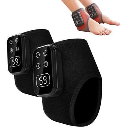 3-in-1 Jalkahierontalaite - Lämmittävä Naamio - Tukee 3 värinätilaa ja 5 lämmitystasoa (yksiosainen musta)