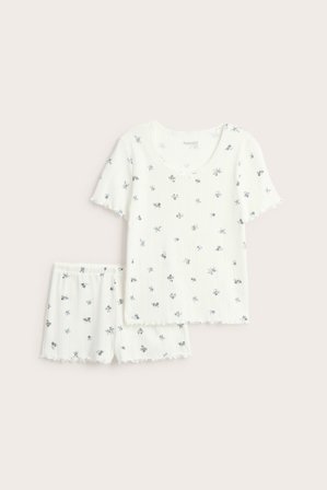 Kappahl | Pointelle-kuvioinen pyjamasetti | Tummansininen