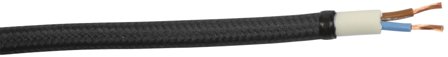 Gelia 4070910081 Textilkabel SKK, 2X0.75, 25 m bobin Svart, Anslutningsdon & kablar