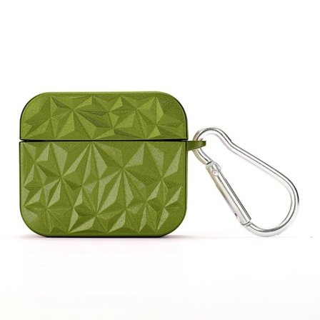 AirPods 3 diamantformat fodral med spänne - Grön