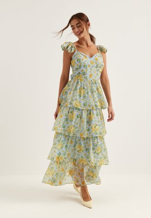 YAS - Yasmatiri Sl Ankle Dress - Skyway AOP:MATIRI