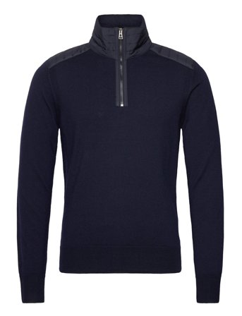 Belstaff Kilmington Quarter Zip Jumper - Navy - XL