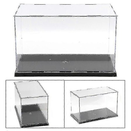 30 cm Perspex Akryl Vitrineskab H Boks Plastik Base Støvtæt Figur Trofæ TAO