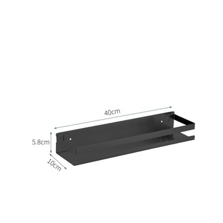 40CM Væghylder Moderne Badeværelse Bruser Hylde SUS304 Rustfrit Stål Mat Sort