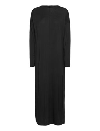 Lush Long Dress Knelang Kjole Svart Moshi Moshi Mind