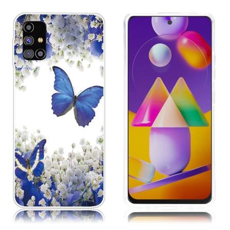 Deco Samsung Galaxy M31s kotelot - Sininen Perhosia Blue