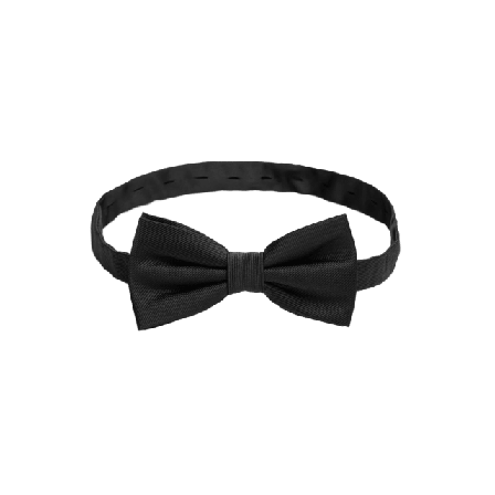 John Henric Silk Woven Rib Plain Pre Tied Bow Tie Accessoarer Herr Svart ONESIZE