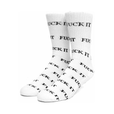 HUF Socks Hvid, unisex Strømper, Størrelse: ONE Size