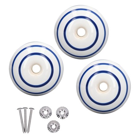 3 stk keramiske enkeltknotter elegante runde skapdørhåndtak for skapmøbelhåndtak