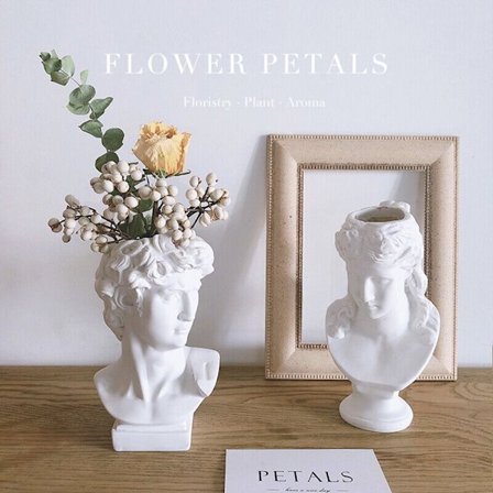 David Head Bust Resin Staty Skulptur Dekor