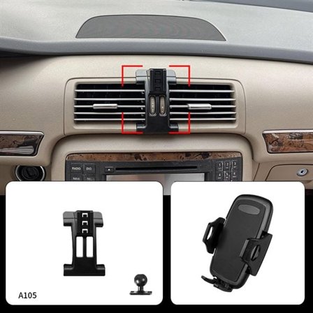 Mobilholder for Mercedes-Benz R-Klasse 2006-2017 - Uten boring, Komplett Monteringssett