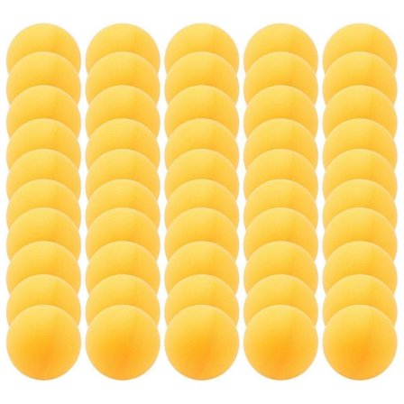 50 x celluloid 40 mm bordtennis träningsbollar, ping pong bollar, Gul/Vit Slumpmässigt