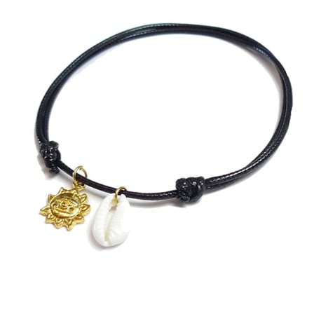 Ankelband med Snäcka & Sol