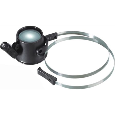 Hodebånd forstørrelsesglass med LED-lys - 15x forstørrelse - Enkelt øye H