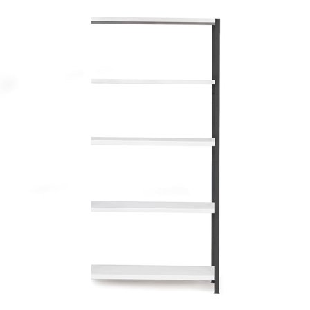 Shelving IDEAL, add-on unit, 1970x1005x400 mm, dark grey