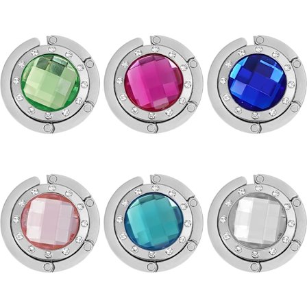 Bärbar tygpåskrokar (6 st) - Silver - För förvaring, bord, restaurang - Presenter till kvinnor/flickor