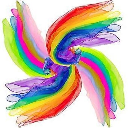 Danseskjerf, 12 farger 24 stk. sjongleringsskjerf for dans, musikkaktiviteter, skjerf for småbarn, barnebevegelser