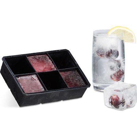 Silikone isterningbakke, XL, 5 cm, fleksibel, til 6 isterninger