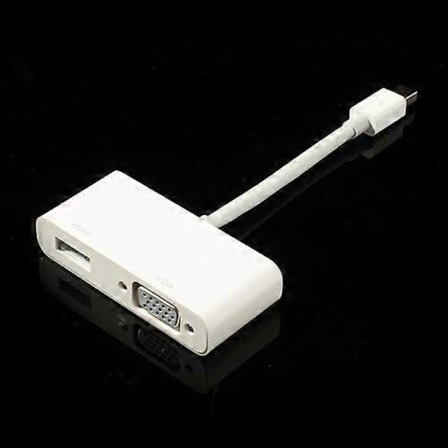 2-i-1 Mini DisplayPort till HDMI & VGA Adapterkabel för Apple MacBook Pro Air