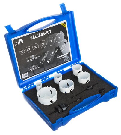 PELA 488437 Hålsågsats 9 delar, Borra & mejsla