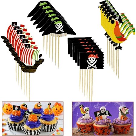 Merirosvokakun koristeet, 48 kpl Merirosvokakun koristeet, Kakku To