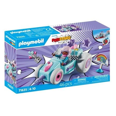 PLAYMOBIL 71635 Ungdomstjej med enhörning och go-kart, Funstars, 46 delar, från 4 år