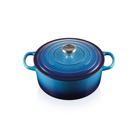 LE CREUSET Støpejernsgryte Rund 26cm/5,3L Signature Azure