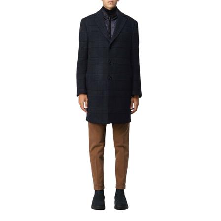 Fay, Single-Breasted Coats Blauw, Heren, Maat:M